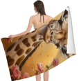 thumbnail image 2 of PHYHOO  and Roses Beach Towel Microfiber Absorbent Quick Dry Thin Sand Free Towels Valentines Decorations Bath Shower Towel for Women Men Adults Pool Sports Towel 30x60in, 2 of 8