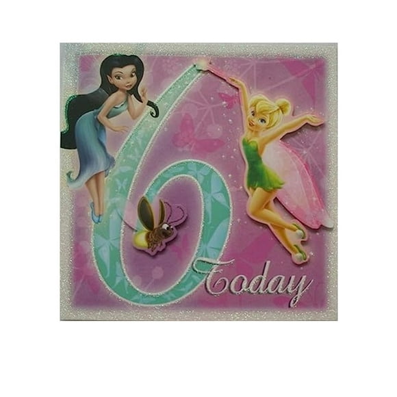 Disney Fairies Carte de Vœux 6e Anniversaire Tinkerbell