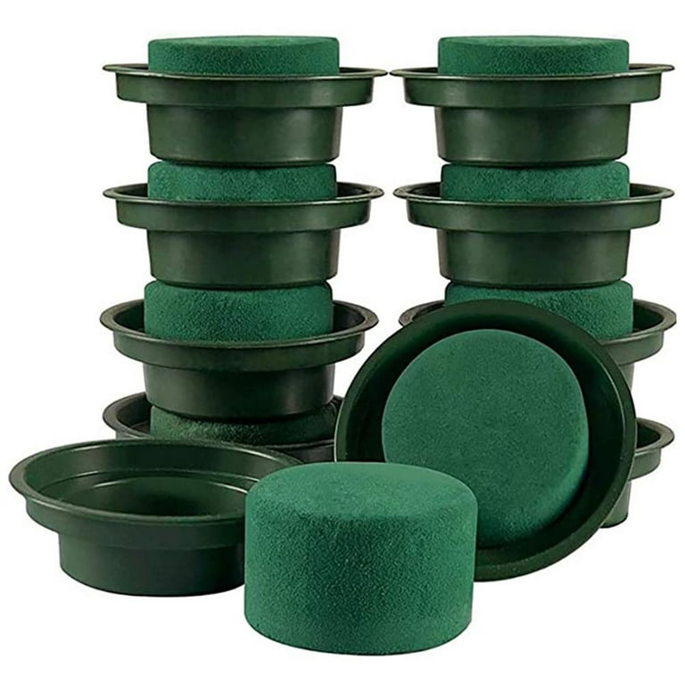 8 Pack Foam Round Bowls Diy Flower Arrangement Kit Green Round Wet
