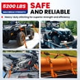 thumbnail image 4 of MOCA Heavy Duty Ratchet Tie Down Straps - 5200 Lbs Breaking Strength 1.6" x 8', with 4 Heavy Duty Ratchet Padded Handles & Coated Chromoly S Hooks & 4 Soft Loop Tie-Downs - Orange, 4 of 9