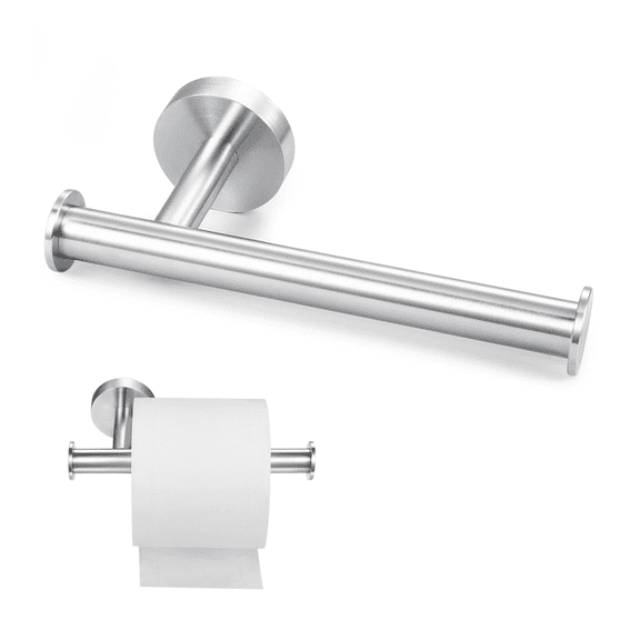 Toilet Paper Holder Brushed Nickel, Stainless Steel Double Post Pivoting Roll Holder