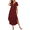 Wine Red, variant on Ekouaer Long Nightgowns for Women Button Night Gowns Short Sleeve Sleepwear Full Length Sleep Shirts With Pockets