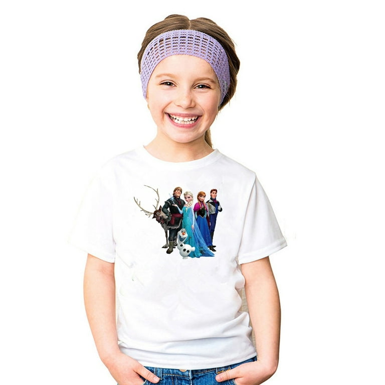 Youth Kids T-Shirt Girls Princess Round Neck Kids T-Shirts up to Size XL