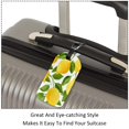 thumbnail image 3 of Square 2Pack PU Leather Lemon Cruise Luggage Tag with Privacy Cover and Name ID Tag for Travel Handbags Backpacks Luggage Tags, 3 of 6
