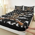 thumbnail image 3 of jejeloiu Wild Deer Silhouette Twin Sheet Sets,Military Camo Camouflage Bedding For Men Women 3pcs, 3 of 7