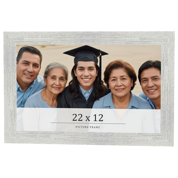 22x12 Frame White Real Wood Picture Frame Width 1.5 inches | Interior Frame Depth 0.5 inches | Barn
