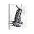 thumbnail image 4 of Wynwood Studio Fashion and Glam Modern Canvas Art - Person's Legs And Trendy Boots, Wall Art for Living Room, Bedroom, and Bathroom, 24 in x 36, Black and White Home Decor, 4 of 5