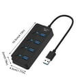 thumbnail image 2 of 7-Port USB 2.0 Hub, Individual Switches/LEDs, Compatible with Windows/Mac/Linux, for Laptop/USB Devices, 2 of 5