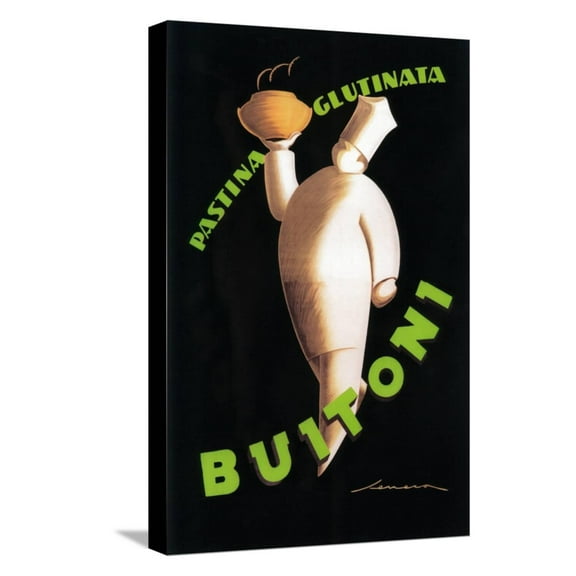 Art.com Tuscany, Italy - Buitoni Pasta Promotional Poster Stretched Canvas Print Wall Art by Lantern Press, 12" x 18"