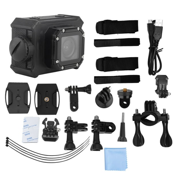 Cámara de acción deportiva 4K Ultra HD de 2.0 pulgadas, videocámara DV resistente al agua hasta 30 m y accesorio