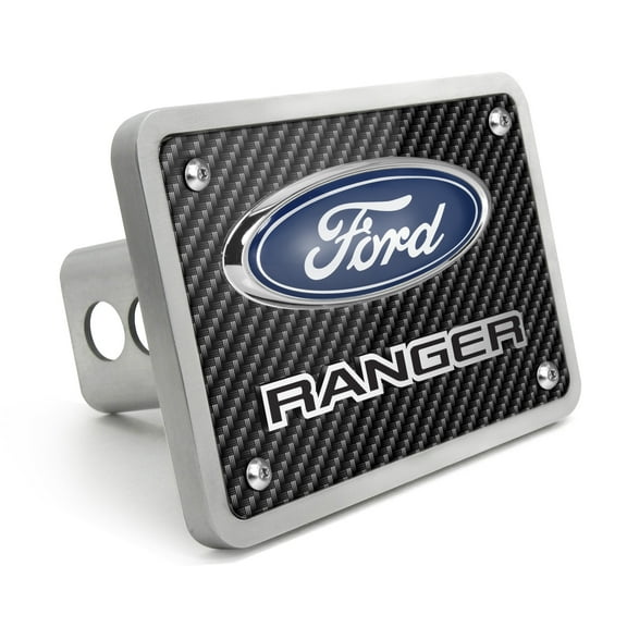 Ford Ranger 3D Logo Carbon Fiber Look Billet Aluminum 2 inch Tow Hitch Cover
