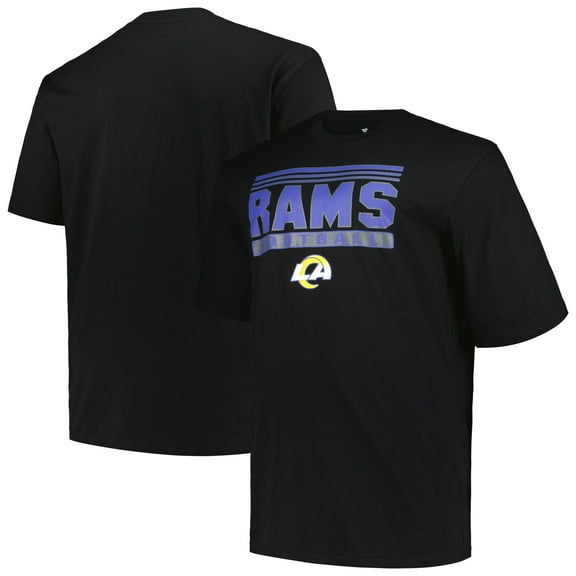 Men's Fanatics Black Los Angeles Rams Big & Tall Pop T-Shirt