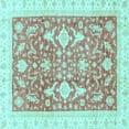 thumbnail image 1 of Ahgly Company Indoor Square Oriental Light Blue Traditional Area Rugs, 3' Square, 1 of 4