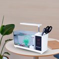 thumbnail image 4 of Aquarium Mini Réservoir de Poissons Multifonctionnel USB avec Fonction Horloge Lumière LED Blanc, 4 of 5