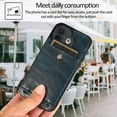 thumbnail image 6 of Necklace Crossbody Case for iPhone 12 Mini,PU Leather Wallet Lanyard Case Cover with Card Holder Adjustable Detachable Anti-Lost Neck Strap Case for iPhone 12 Mini,5.4",Blue, 6 of 7