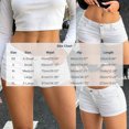 thumbnail image 4 of AHTJRT High Stretchy Low Rise Jean Shorts for Women Lightweight Fashion Summer Y2K Streetwear Mini Denim Shorts with Pockets White XS, 4 of 8