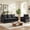 Black, variant on Mjkone Chenille Sectional Sofa Sets, 2-Piece Living Room Furniture Sets,Couch and Loveseat Sofa Set for Living Room,3-Seater + Armchair,Navy Blue