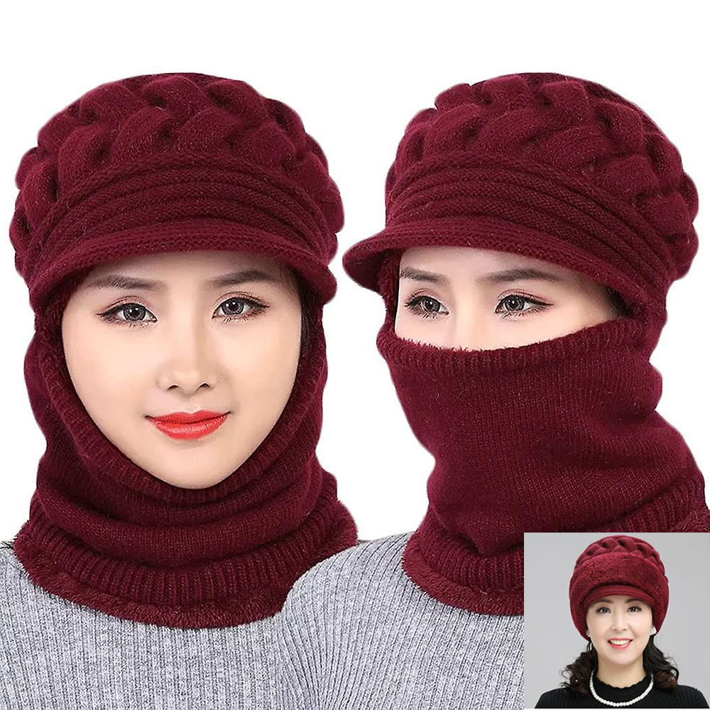 Bonnet Hiver Arcweg - Tricot épais, Coupe-vent - Taille Unique (54-62 Cm) - Pour Hommes, Femmes - Sport, Plein Air