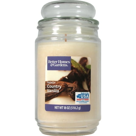 Better Homes & Gardens French Country Vanilla Single-Wick 18 oz. Jar (Best Candle For Kitchen)