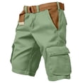 thumbnail image 2 of Dwellite Cargo Shorts for Men 2026 Cotton Casual Relaxed Fit Outdoor Work Shorts with Multi-Pocket Mint Green L, 2 of 5