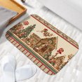 thumbnail image 6 of 1pc Christmas Gingerbread Village Absorbent Non-Slip Bathroom Thickened Flannel Rug Decor,Soft,Quick Drying,Suitable For Indoor/outdoor Use,Bathrooms,Bedrooms,Kitchens,Terrace,Laundry Rooms,16"x24", 6 of 9