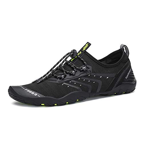 8 M US Men Mishansha Mens Womens Quick Dry Barefoot Beach Pool Swim Diving Surf Aqua Sports Water Shoe Black 9.5 M US Women