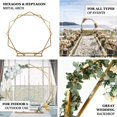 thumbnail image 4 of Efavormart 8ft Dual Geometric Shaped Gold Metal Hexagon & Heptagon Backdrop Stand, Metal Wedding Arch, 4 of 10