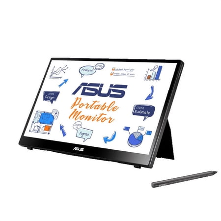 UPC: 0195553550864 | ASUS ZenScreen Ink 14” 1080P Portable Touchscreen Monitor (MB14AHD) – Full HD  IPS  10-point touch  Stylus Pen (MPP 2.0 Supported)  Eye Care  USB Type-C  Micro HDMI  Kickstand  Tripod socket