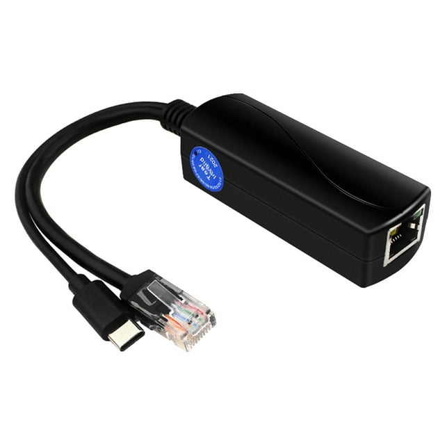 Cateissary El divisor Poe de amplia compatibilidad se ajusta al adaptador de alimentación a través de Ethernet estándar IEEE 3af/at Fácil Cables de computadora