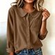 thumbnail image 4 of Neewe Cotton Blend Button Down Shirt for Women Collared Blouse Casual Long Sleeve Tops Daily Outfits, 4 of 6