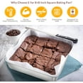 thumbnail image 4 of 6/8/9-Inch Square Cake Pan Set, CozyNestFinds Stainless Steel Square Baking Brownie Pans Metal Bakeware Set of 3, Non-toxic & Healthy, Easy Clean & Dishwasher Safe, 4 of 14
