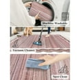 thumbnail image 5 of Wonnitar 2' x 6' Hallway Runner Rug, Washable Scalloped Kitchen Rug, Non Slip Low Pile Runner Mat Farmhouse Striped Indoor Accent Rug for Entryway Bedroom Laundry Bathroom, Pink, 5 of 7