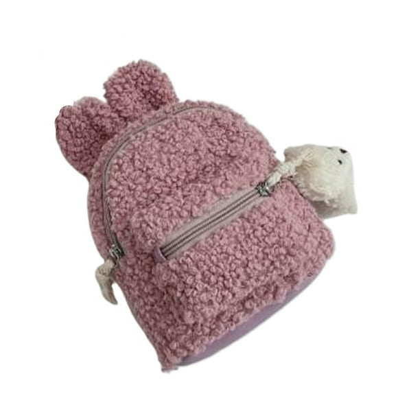 Sonducket Durable y ligero suave de la mochila del conejito del poliéster para la mochila del conejito de la felpa de los niños lisa Mochilas Púrpura