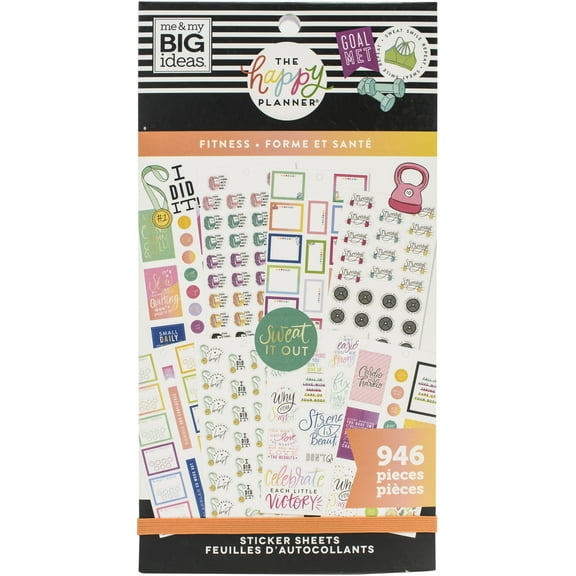Happy Planner Sticker Value Pack-Fitness Workout, 946/Pkg