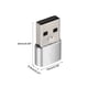 thumbnail image 2 of USB C Hembra a USB Macho Adaptador, Tipo C a USB Convertidor Adaptador Plata para Teléfono, Tableta, Computadora, Paquete de 2, 2 of 7