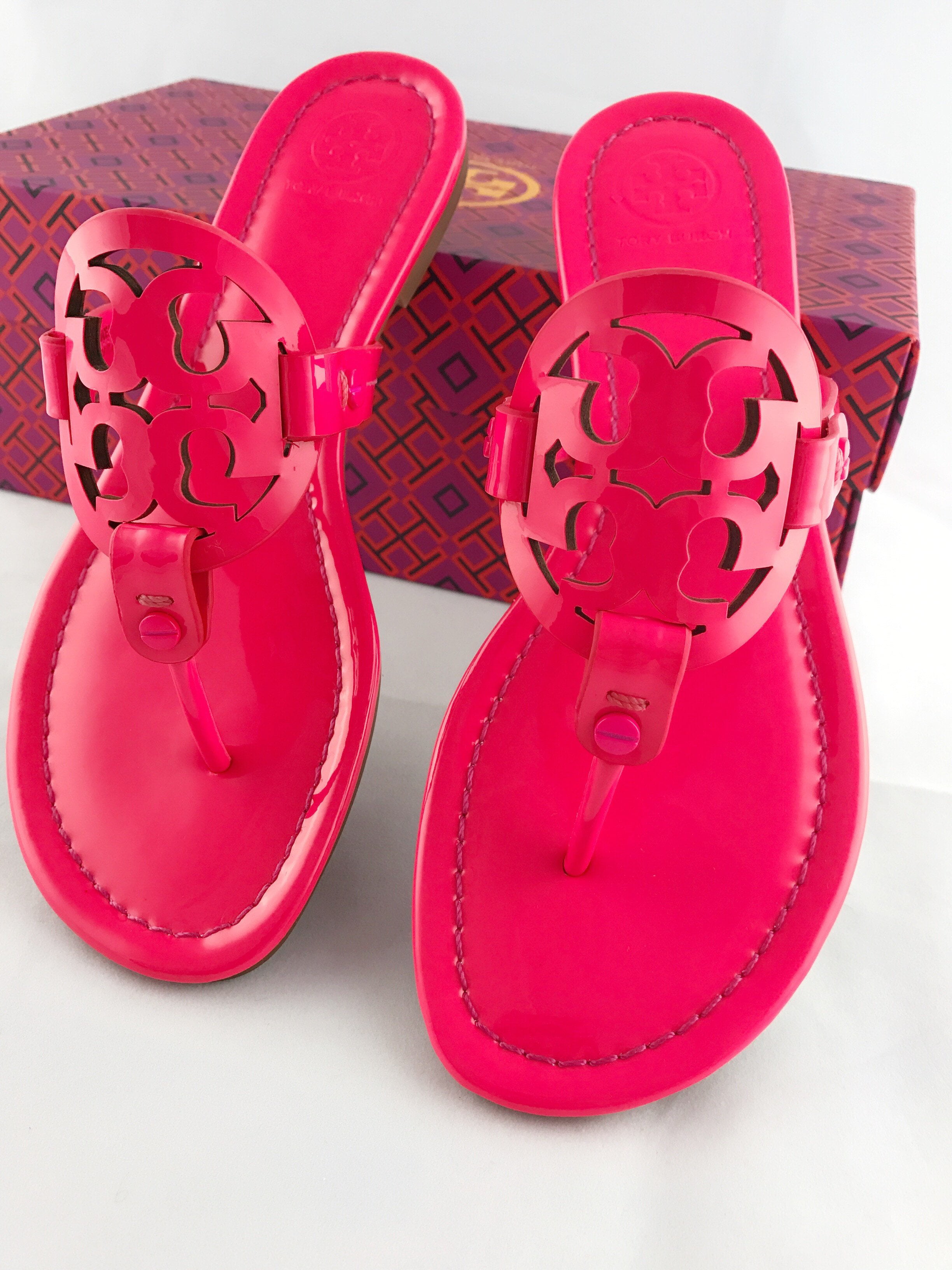 tory burch hot pink miller sandal