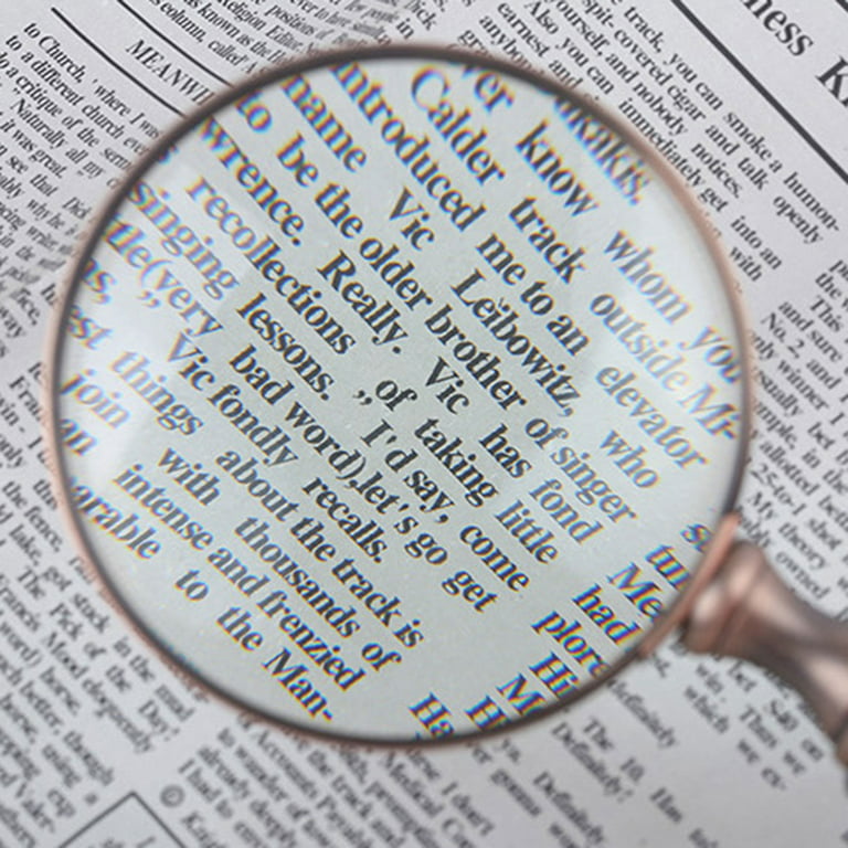 Hand-Held 10X Vintage Reading Magnifier with Wooden Handle Magnifying Glass  with Optical Glass Magnifying Glass Lens Magnifier