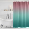 thumbnail image 4 of Ombre Green Pink Waterproof Fabric Shower Curtain, Colorful Painting Waterproof Fabric Shower Curtain for Bathroom Curtains Bathtubs Hotel Washable Shower Curtains with 12 Hooks Stall 48x72in, 4 of 8