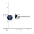 thumbnail image 6 of Auriga Fine Jewelry 14K White Gold Sapphire Stud Earrings for Women, 6 of 6