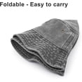 thumbnail image 3 of Sombrero de pescador, ala ancha, de algodón vaquero lavado, para exteriores, gorra plana para pesca, senderismo, deportes de playa, 3 of 4