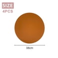 thumbnail image 2 of Artificial leather round placemat and coaster, coffee mat kitchen table mat, waterproof, easy to clean kitchen dining round table - Yellowish brown/black, 2 of 7