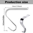 thumbnail image 2 of Preplabs Silver Christmas Stocking Holders, Festive Mantle Hangers for Holiday Decor, Secure Display for Fireplace and Home, 2 of 5