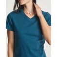 thumbnail image 3 of Real Essentials 4 Pack: Women's Classic-Fit Cotton Short-Sleeve V-Neck T-Shirt (Available in Plus Size), 3 of 6