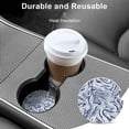 thumbnail image 5 of Car Coasters 4 Pack Stone Cup Holder White Blue Gouache Absorbent Drink Car Coaster Ceramic Set Small 2.56 inch Cup Coasters, 5 of 6