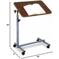 thumbnail image 2 of Essential Medical Supply Tilt Top Overbed Table with Lip, 2 of 2