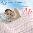 thumbnail image 3 of Farmhouse Pink White Striped Cooling Blanket, Lightweight Breathable Summer Throw Blanket with Double Sided Cold Effect, Modern Stripes Picnic Beach Blankets Bed Sheet for Hot Sleepers 30"x40", 3 of 8