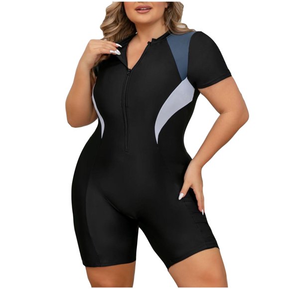Maillot de Bain Grande Taille, Combinaisons pour Femmes Décontractées, Maillot de Bain Rétro avec Nœud Imprimé, Combinaison Conservatrice, Justaucorps pour Femmes, Mode, Vêtements Grande Taille pour Femmes
