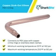 thumbnail image 4 of Shark Bite 22791 1/2" X Closed 4" X 8" Copper Stubout Elbow, 4 of 5