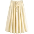 thumbnail image 1 of Jupe Midi Plissée Taille Haute Décontractée pour Femmes avec Poche, 1 of 6