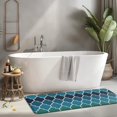 thumbnail image 2 of Blue Green Checkered Pattern Kitchen Rug Mat,Kitchen Runner Rugs Non Skid Washable,Decorative Kitchen Floor Mats for Kitchen,Sink,Laundry,17"x47.2", 2 of 7